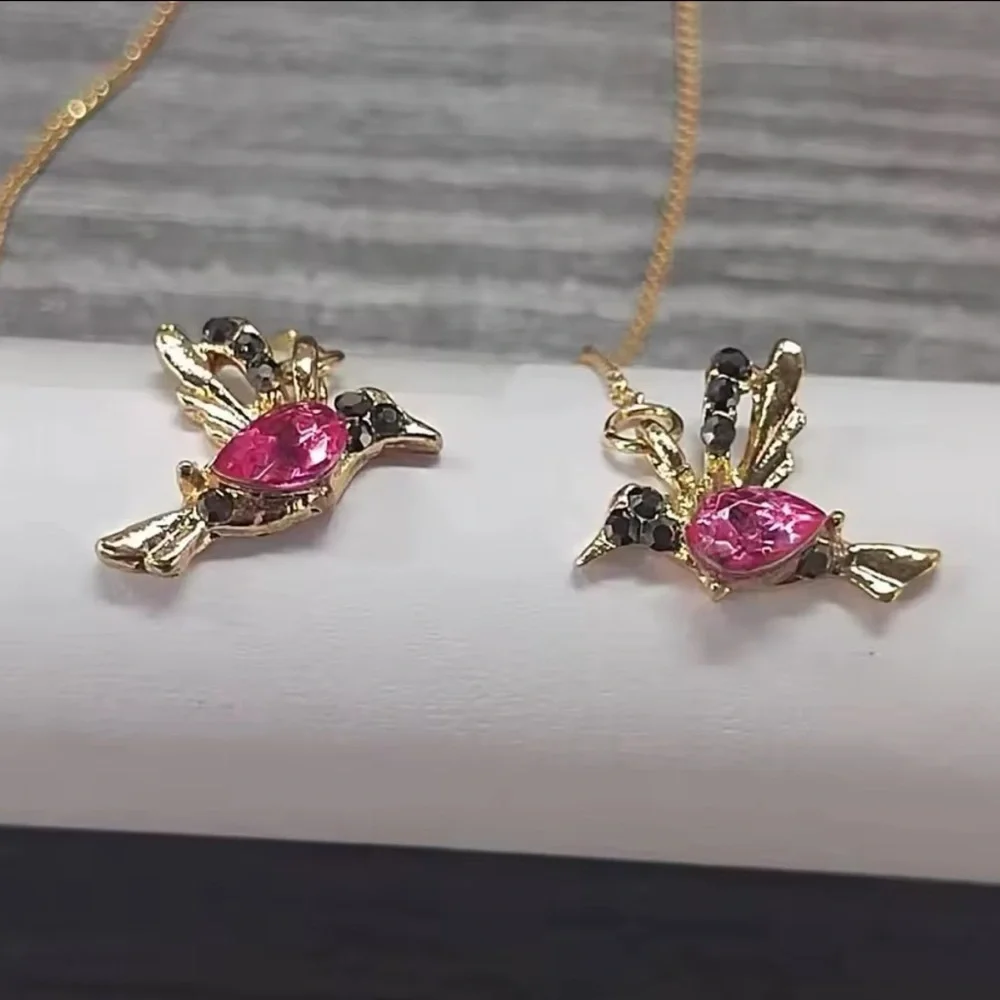 Gold Filled Hummingbird Threader Earrings